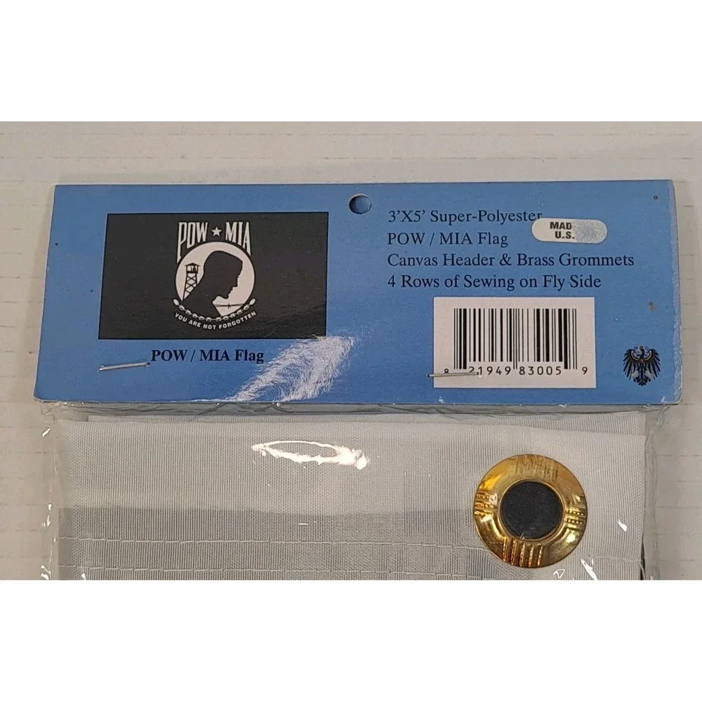 POW MIA POW☆MIA You Are Not Forgotten Flag 3x5 Super Polyester Canvas & Grommets
